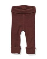 HEMA Newborn meegroei legging LENZING™ ECOVERO™ rib donkerbruin (donkerbruin)