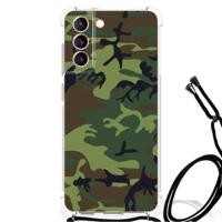 Samsung Galaxy S21 FE Doorzichtige Silicone Hoesje Army Dark Samsung Galaxy S21 FE Doorzichtige Silicone Hoesje Army Dark