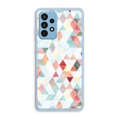 Gekleurde driehoekjes pastel: Samsung Galaxy A52 Transparant Hoesje