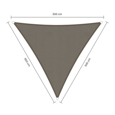 Sunfighter Waterproof driehoek taupe 5x5x5m.