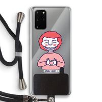 Hartje: Samsung Galaxy S20 Plus Transparant Hoesje met koord
