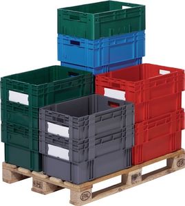 LA-KA-PE Draaistapelbak | PP rood | L600xB400xH420mm | 1 stuk - DTK600/ 420-0 ROT DTK600/ 420-0 ROT