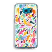Watercolor Brushstrokes: Samsung Galaxy S6 Transparant Hoesje