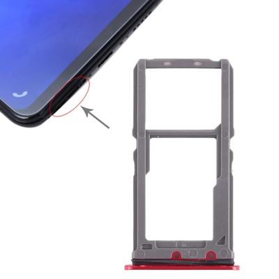 SIM-kaart lade + SIM-kaart lade/micro SD-kaart lade voor vivo X21 (rood)