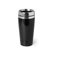 Isoleerbeker RVS metallic zwart 450 ml - Thermosbeker - thumbnail