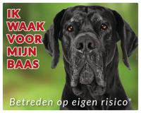 Deense Dog Zwart Waakbord