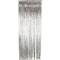 Zilveren deur versiering 244cm - Feestdeurgordijnen - thumbnail