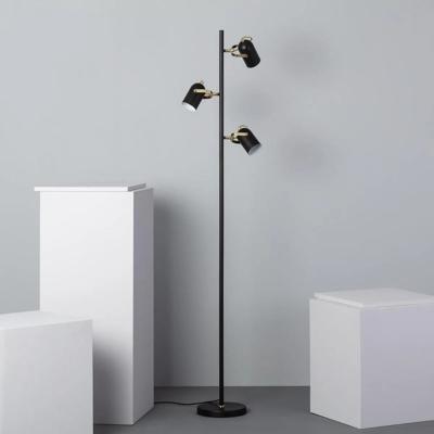 Staande Lamp 3 spots zwart &apos;Cani&apos; 3 Spots modern led lamp vintage 167cm
