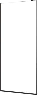 Saqu Grace zijwand incl. antikalk 90x210cm mat zwart