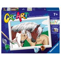 Ravensburger CreArt Schilderen op nummer moeder en veulen - thumbnail