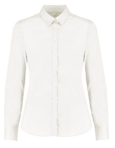 Kustom Kit K782 Ladies` Tailored Fit Stretch Oxford Shirt Long Sleeve