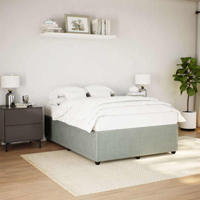 Bedframe zonder matras 140x200 cm fluweel lichtgrijs