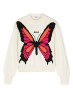 MSGM Kids pull en maille intarsia - Tons neutres - thumbnail