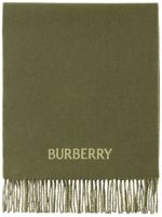 Burberry écharpe en cachemire bicolore à logo EKD - Vert