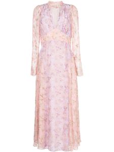 LoveShackFancy robe longue Starling à fleurs - Multicolore