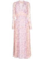 LoveShackFancy robe longue Starling à fleurs - Multicolore