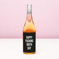 Wijnfles Happy fucking birthday - Rosé (Blush Rosé)
