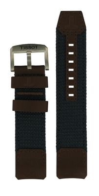 Horlogeband Tissot T604036911 Leder/Textiel Zwart