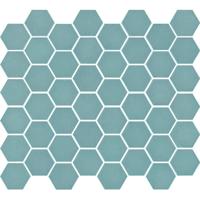 The Mosaic Factory Valencia Mozaiek Tegel Hexagon- Turquoise Glas Recycled 278x325 mm