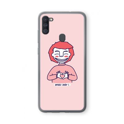 Hartje: Samsung Galaxy A11 Transparant Hoesje
