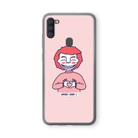 Hartje: Samsung Galaxy A11 Transparant Hoesje