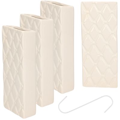 Witte luchtbevochtigers/waterverdampers 6x stuks van aardewerk