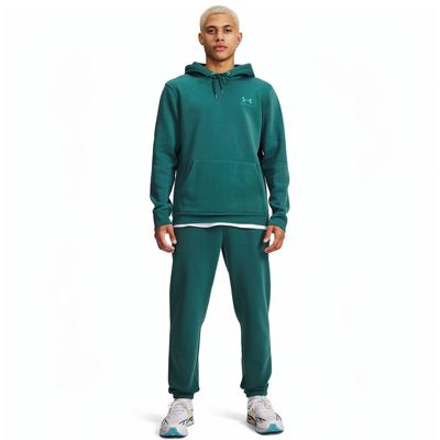 Under Armour Icon Fleece Joggingpak Hooded Donkergroen Under Armour Icon Fleece Joggingpak Hooded Donkergroen