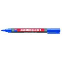 Viltstift edding 361 whiteboard rond 1mm blauw - thumbnail