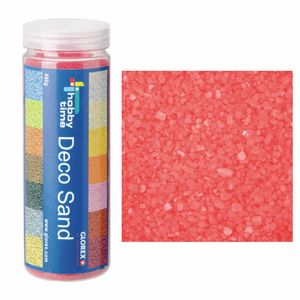2x busjes fijn decoratie zand/kiezels rood 480 gram