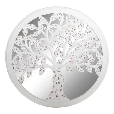 Decoratieve figuren DKD Home Decor Mangohout Spiegel Boomstructuur (60 x 2 x 60 cm)