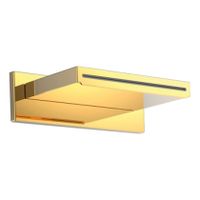 Tres Block inbouw uitloop waterval 15 cm messing 24k Goud glans
