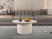 Ovale salontafel LARUSSO 80 cm travertijn