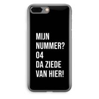 Da ziede van hier - Zwart: iPhone 8 Plus Transparant Hoesje