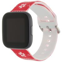 Fitbit Versa Print Sport Band - Kerst Kerstster Rood Fitbit Versa Print Sport Band - Kerst Kerstster Rood