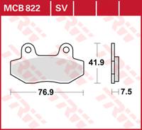 TRW Remblokken, en remschoenen voor de moto, MCB822SV Sinter street