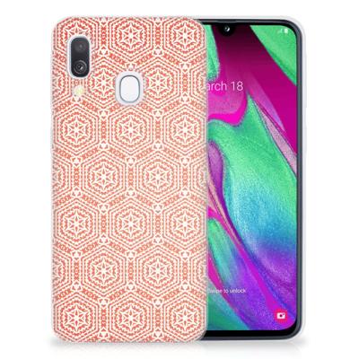 Samsung Galaxy A40 | TPU bumper | Pattern Orange
