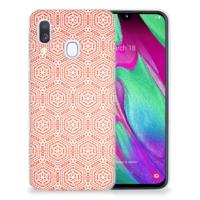 Samsung Galaxy A40 | TPU bumper | Pattern Orange