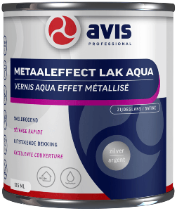 avis metaaleffect lak aqua zilver 125 ml