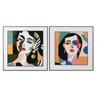 Schilderij Home ESPRIT Aluminium Hout MDF 80 x 3,5 x 80 cm