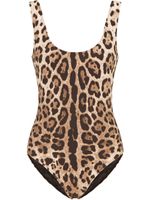 Dolce & Gabbana maillot de bain à imprimé léopard - Marron - thumbnail