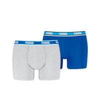 Puma Boxershorts Logo Elastic 2-pack Royal Blue / Grey Melange-M