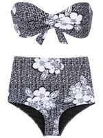 Amir Slama bikini à fleurs - Noir