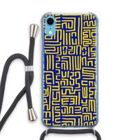 Majorelle Blue Print: iPhone XR Transparant Hoesje met koord
