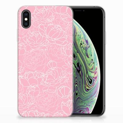 Apple iPhone Xs Max | TPU Case | White Flowers
