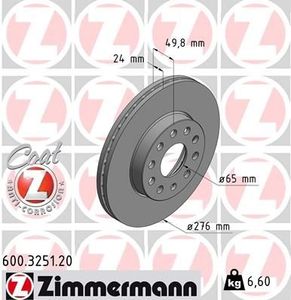 Remschijf Coat Z 600325120
