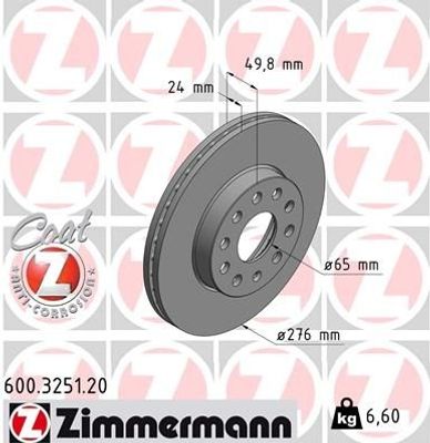 Remschijf Coat Z 600325120
