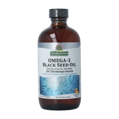 Omega 3 black seed oil vloeibaar 240 Milliliter Omega 3 black seed oil vloeibaar 240 Milliliter