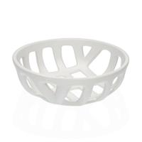 Fruitschaal Versa Wit Keramisch Dolomite 26,4 x 8,5 x 26,4 cm - thumbnail