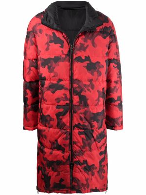 Michael Kors manteau réversible à imprimé camouflage - Rouge