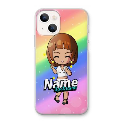 Chibi Maker vrouw: iPhone 13 mini Transparant Hoesje